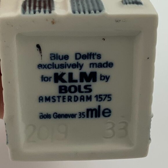 2019 KLM 1575 Amsterdam House Number #33 Delft Blue BOLS Empty - Picture 6 of 6